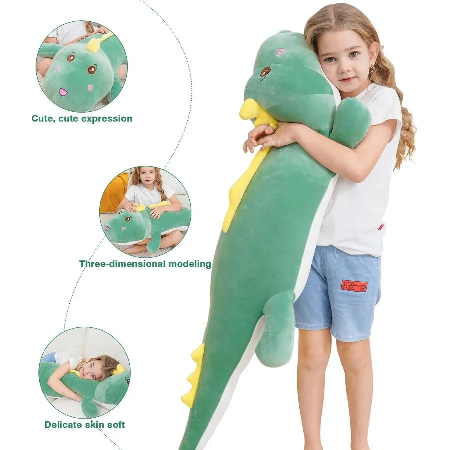 40 Inch Soft Body Dinosaur Pillow | Adorable Plush Dino Toy