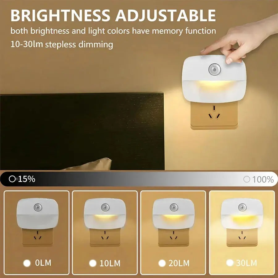LED Motion Sensor Night Light | 3-Color Temperature Convenience