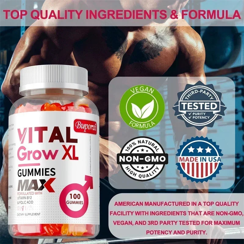 XL Male Gummies for Muscle Growth & Enhanced Performance