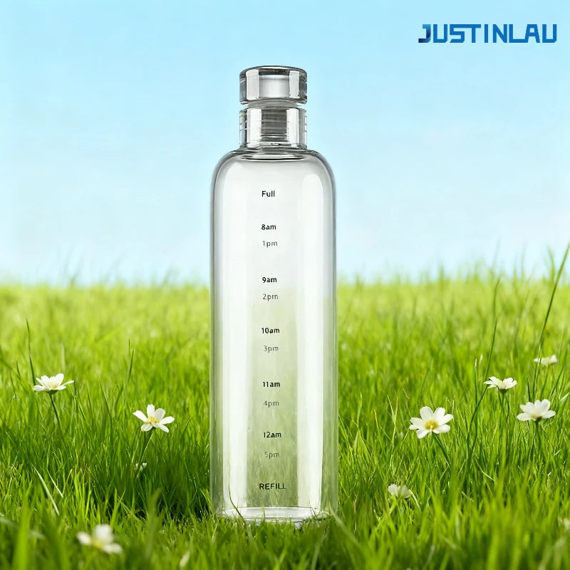 Transparent Borosilicate Glass Water Bottle | Portable Travel Cup