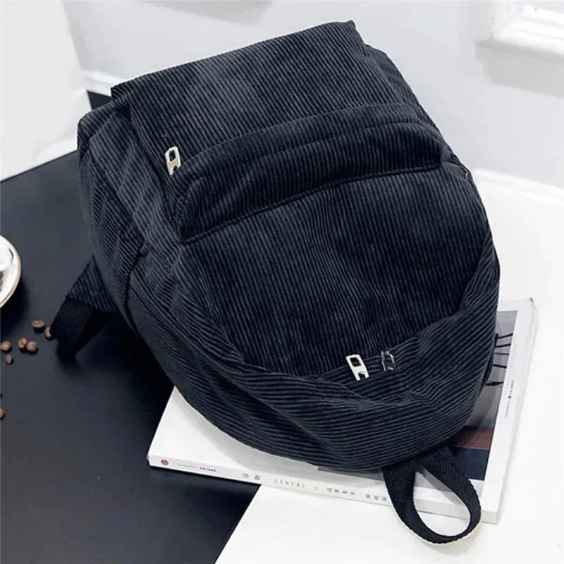 Trendy Corduroy Backpacks for Students | Stylish School Bags