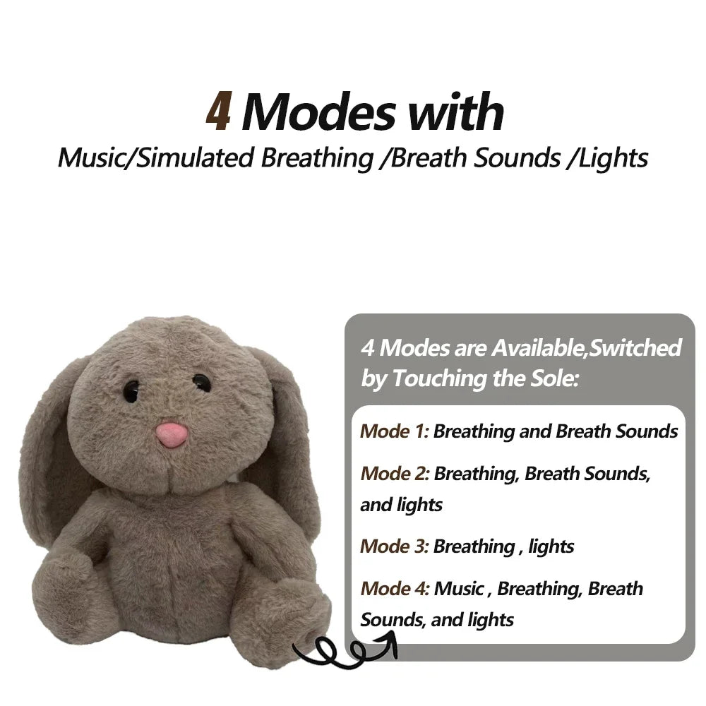 4 Modes Baby Soothing Elephant Plush Toy | Music & Light Companion
