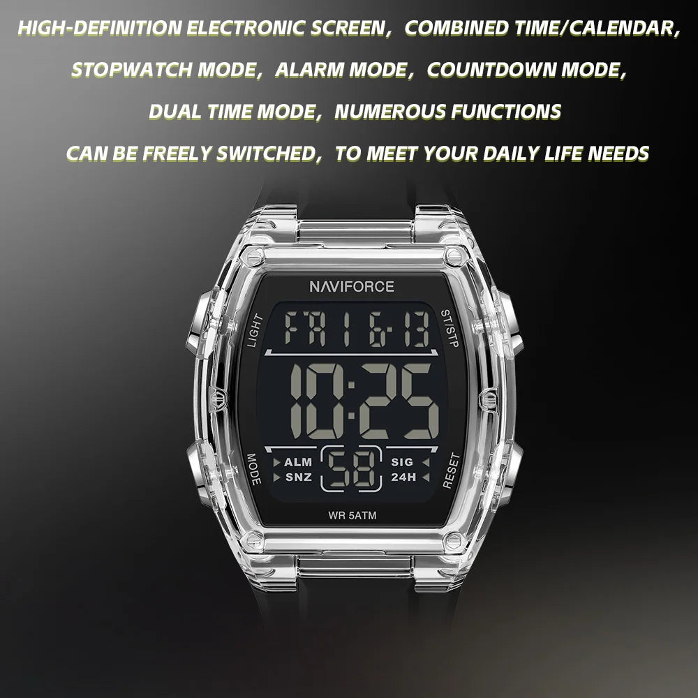 Luxury Digital Sport Watches for Men | Waterproof Silicone Band