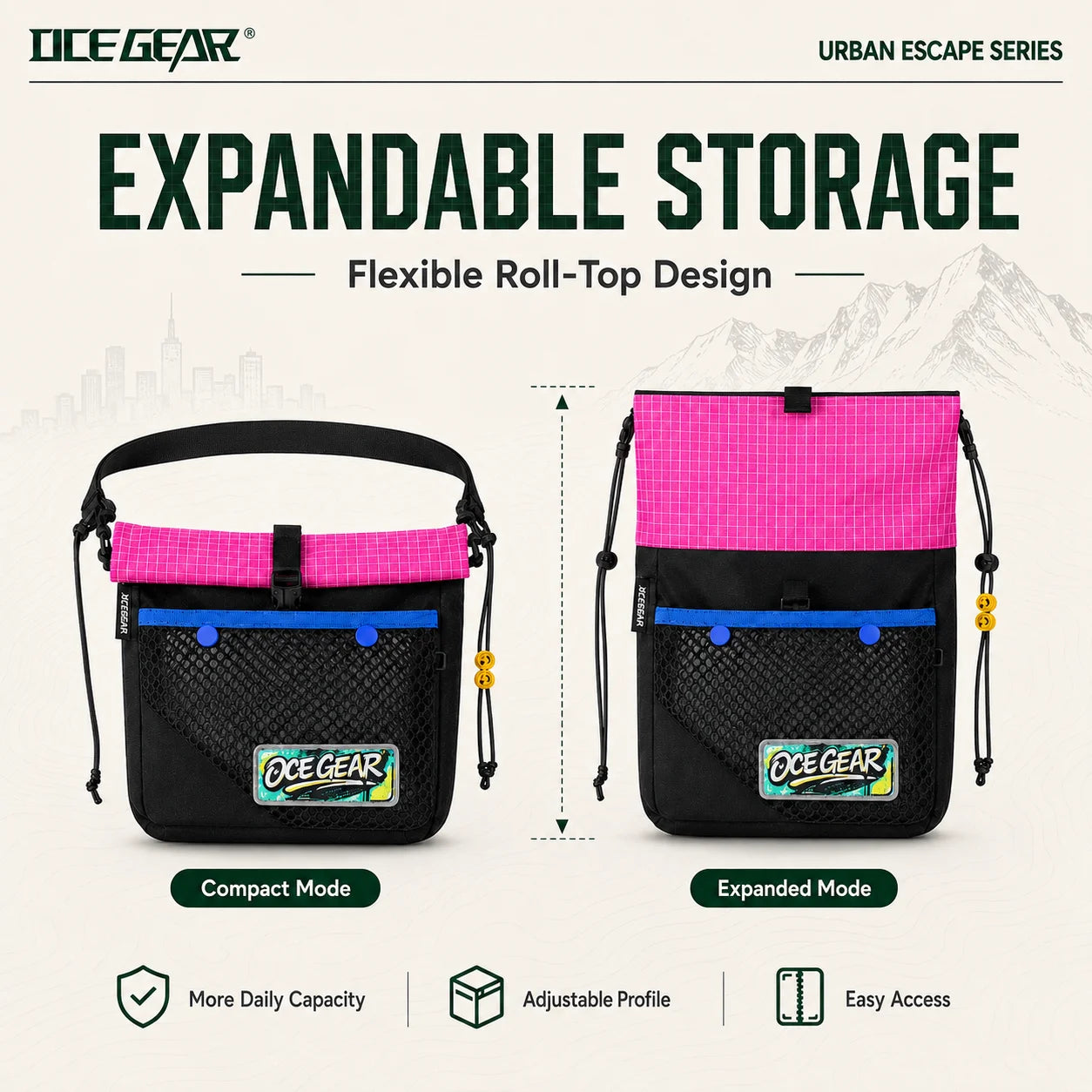 Ultralight Waterproof Crossbody Bag | Perfect for Hiking & Camping