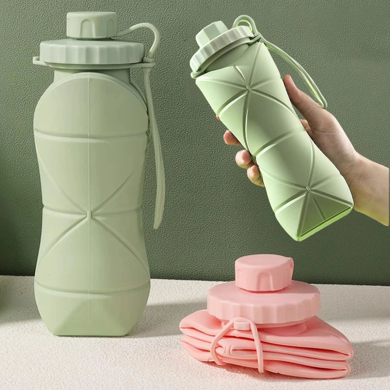 600ml Portable Folding Silicone Water Bottle | Ideal for Outdoor Activities