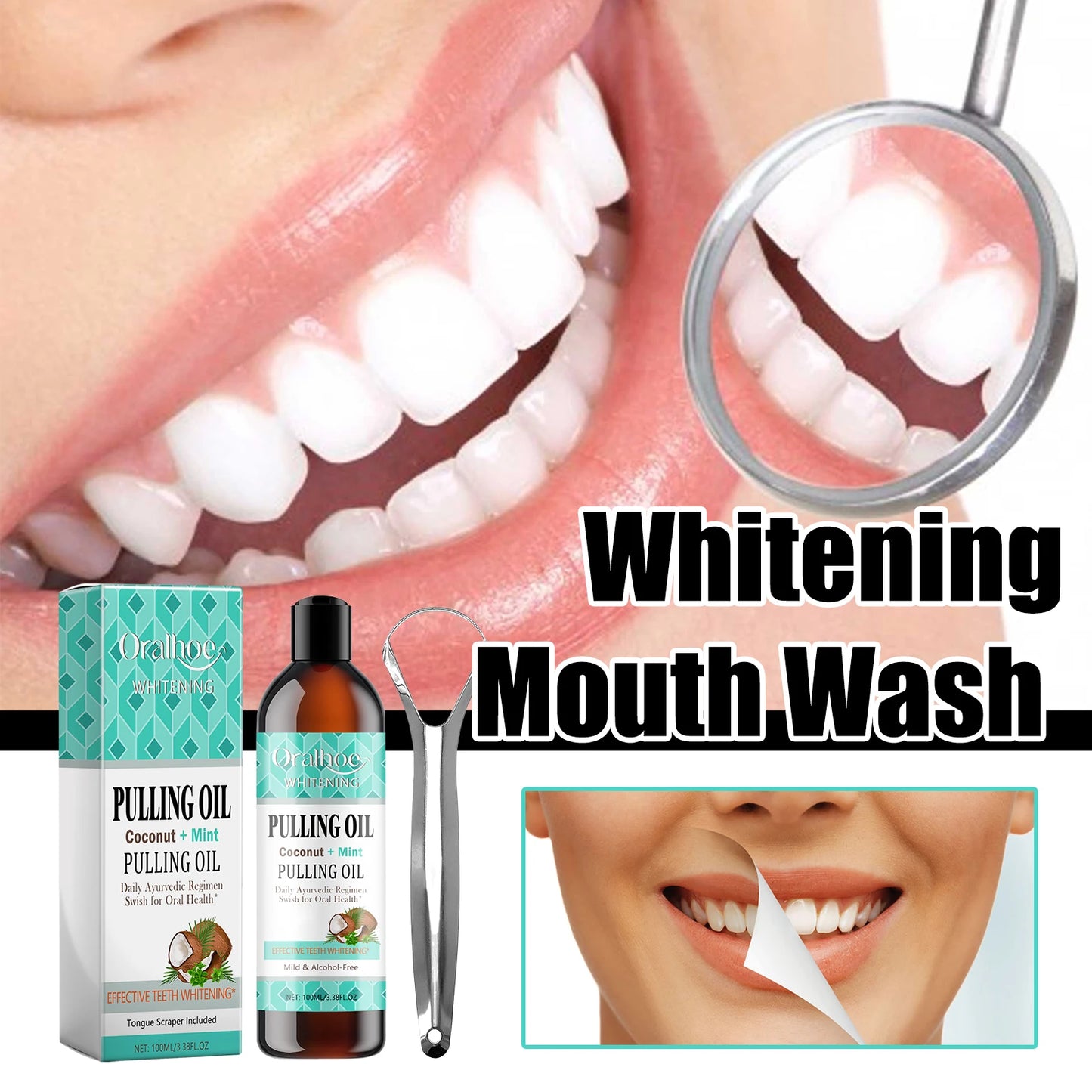 Coconut Mint Pulling Oil Mouthwash Kit | Fresh Oral Care Solution