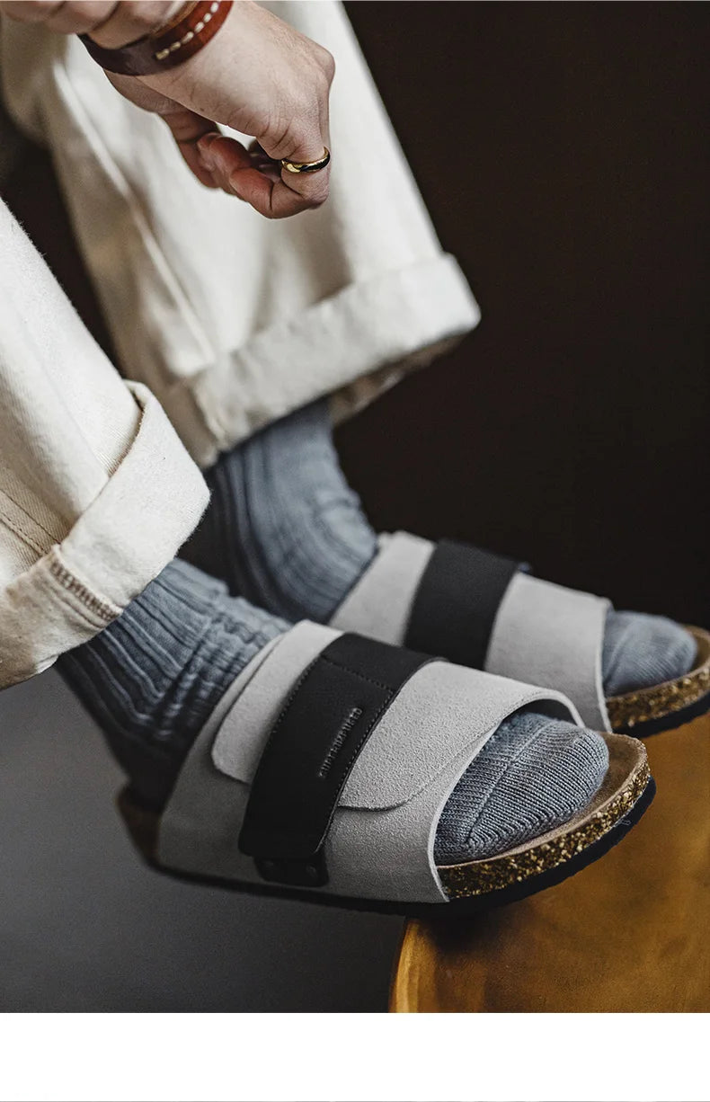 Men's Color-Block Slide-On Sandals | Comfortable Summer Mules