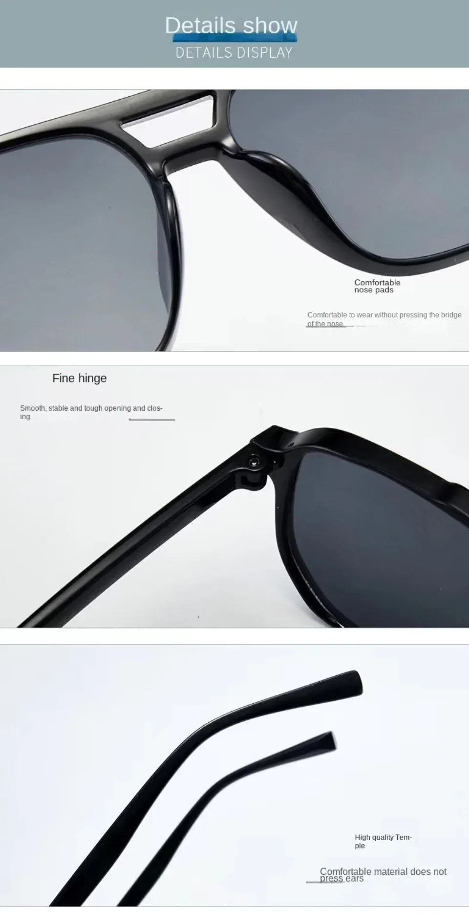 Vintage Unisex Big Sunglasses | Retro UV400 Square Shades