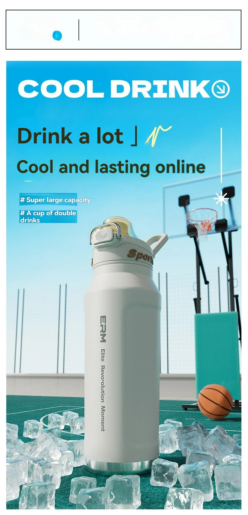 1L Stainless Steel Thermos Bottle | Iced & Heat Insulated Flask