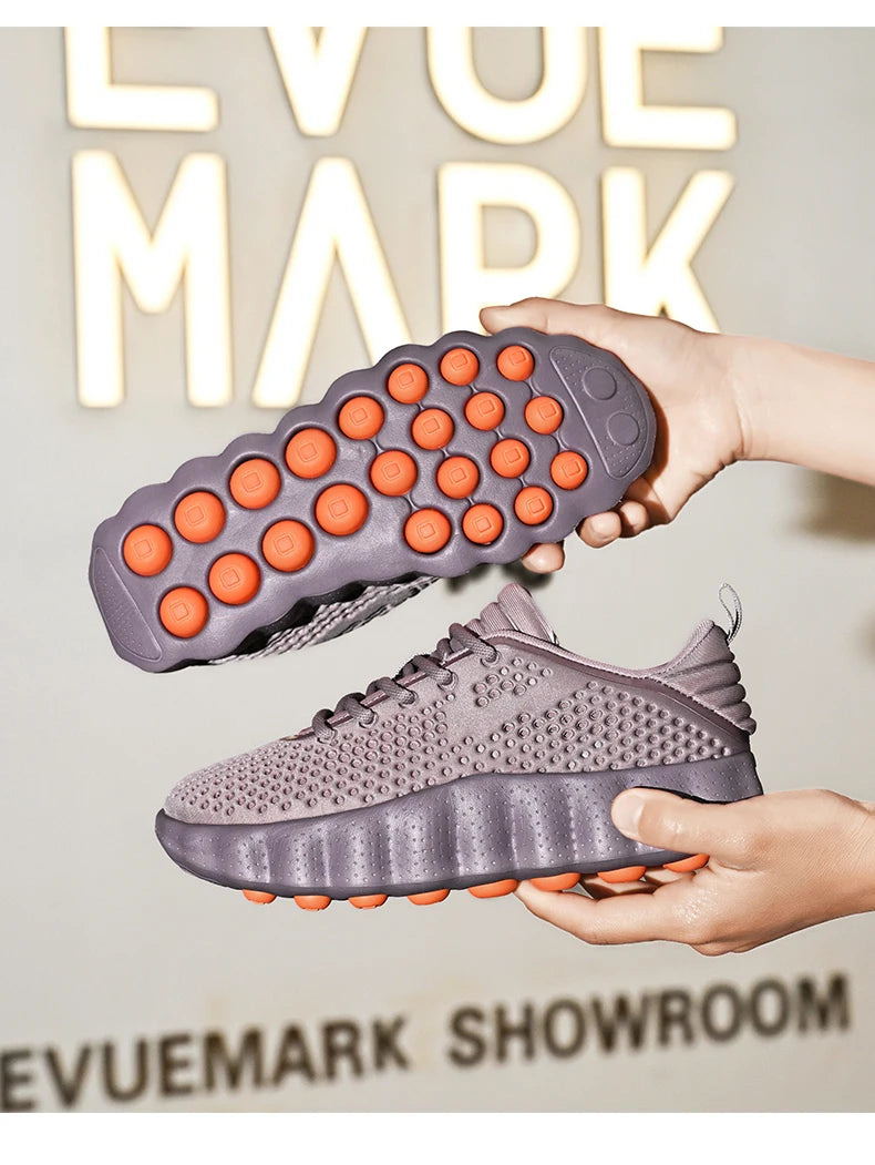 Men's Casual Thick Sole Sneakers | Breathable Summer Walking Shoes