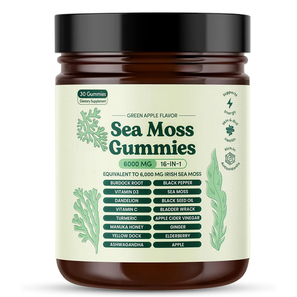 16-in-1 Sea Moss Gummies with Ashwagandha & Turmeric Blend