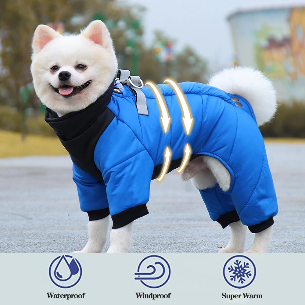 Waterproof Dog Jumpsuit Coat | Warm Winter Clothing for Pets
