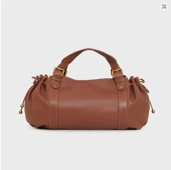 Bolso Tote Vintage de Cuero Lavado para Mujer | Elegante y de Gran Capacidad
