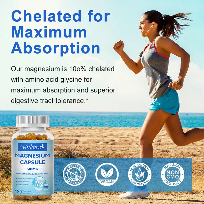 Magnesium Capsules for Joint & Heart Health | Relax & Sleep Better
