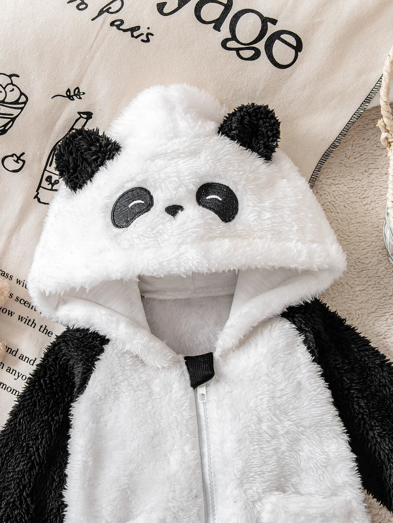 Panda Shaped Baby Romper | Adorable Winter Outfit for Infants