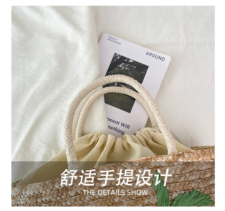 Casual Sweet Tote Bags | Perfect Straw Embroidery Shoulder Bag