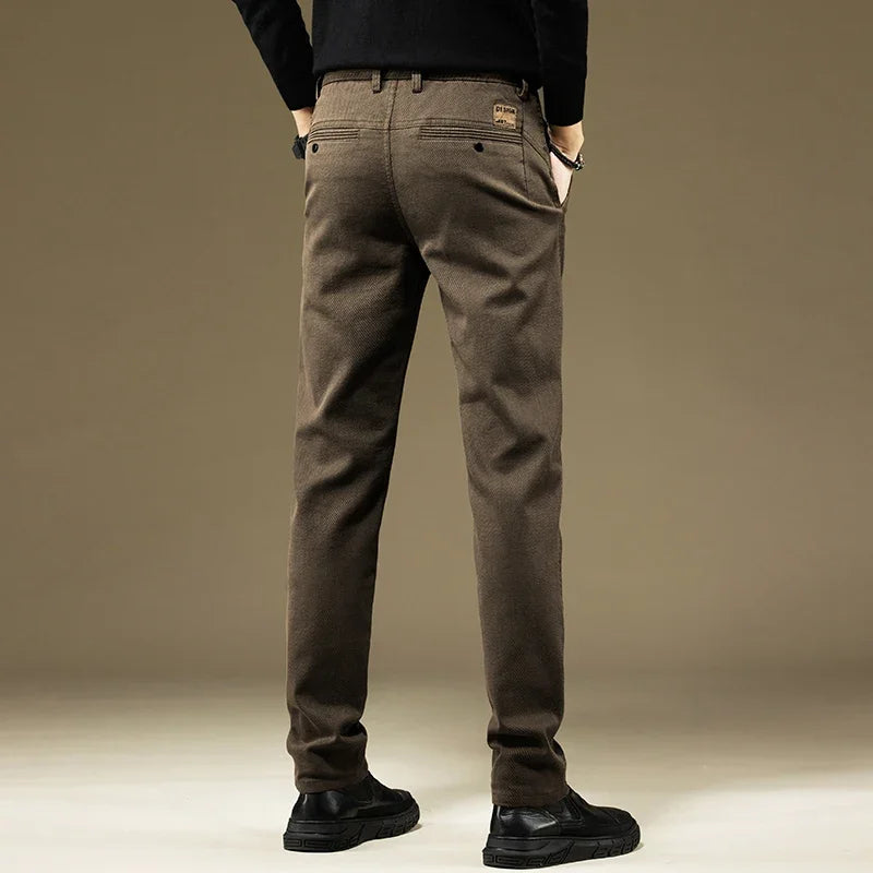 Men's Casual Cotton Pants | Stylish Solid Color Trousers