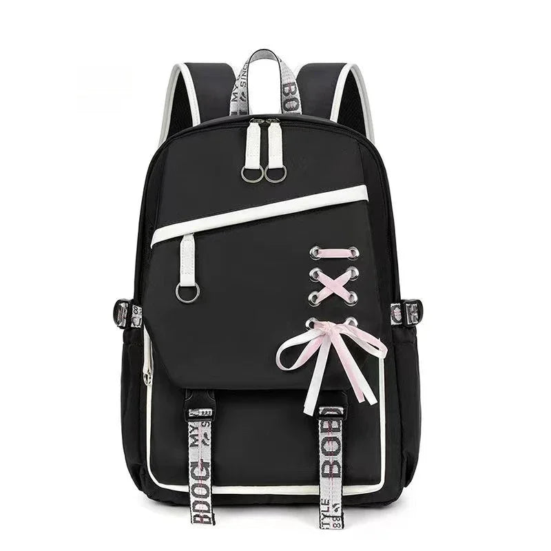 Cute Nylon Schoolbag Backpack for Teenagers | Durable & Stylish