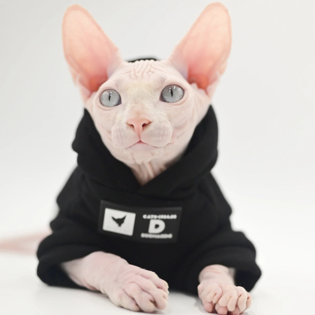 Stylish Cat Hoodie for Hairless Breeds | Cozy Spring/Fall Fashion