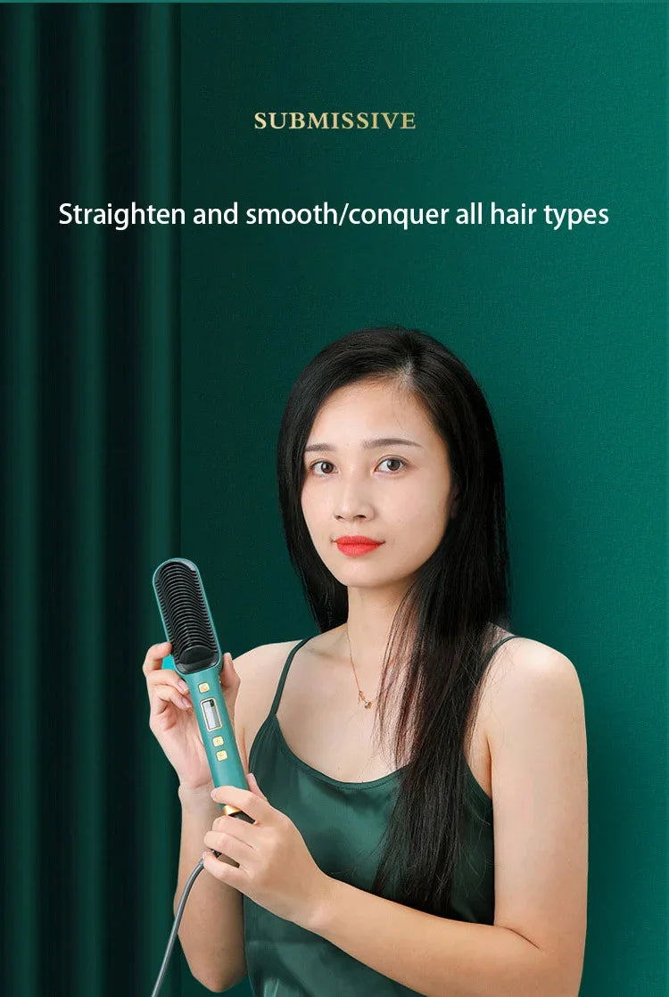 Adjustable Heat Hair Straightener Comb | Fast and Safe Styling