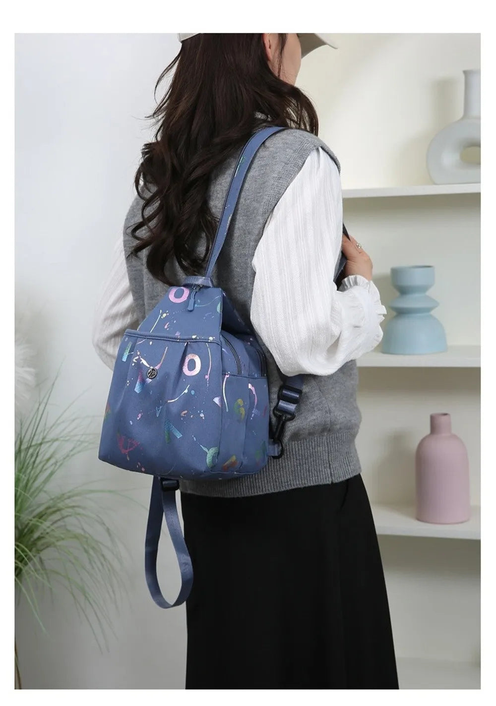 Large Capacity Waterproof Oxford Fabric Backpack for Travel & Hiking
