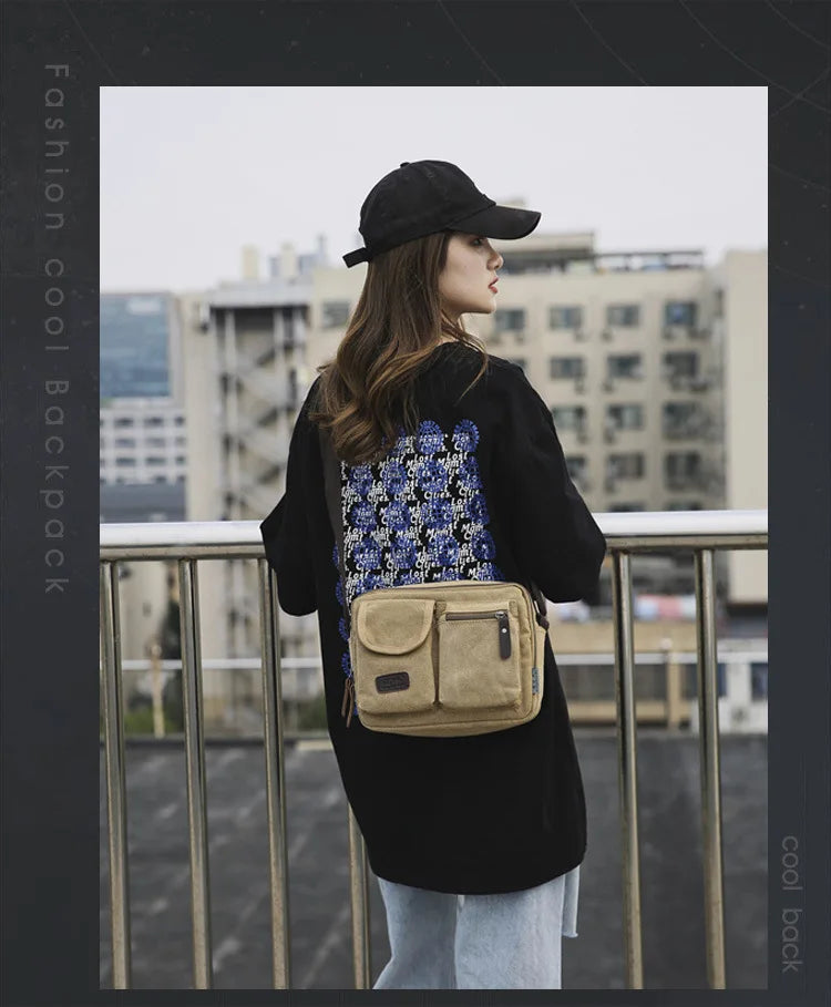 Men's Retro Canvas Shoulder Bag | Stylish Casual Messenger