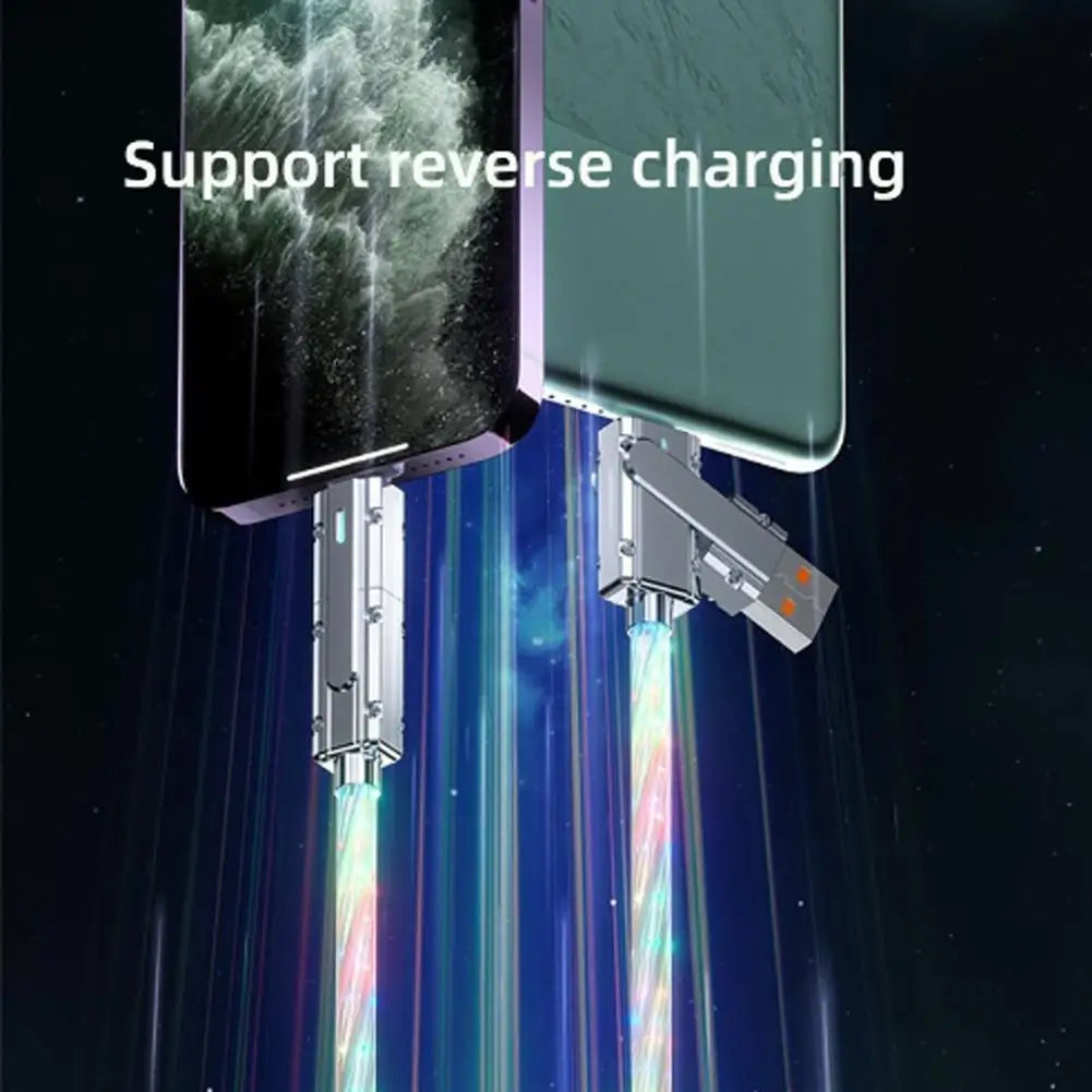 Multicolor Fast Charging LED USB Cable | 4 in 1 Type C Cable