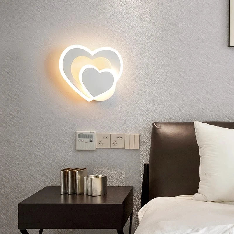 LED Heart-Shaped Wall Lamp | Modern Love Lighting for Home