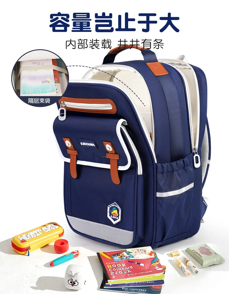 Ergonomic Kids Backpack for Grades 1-6 | Large Capacity School Bag