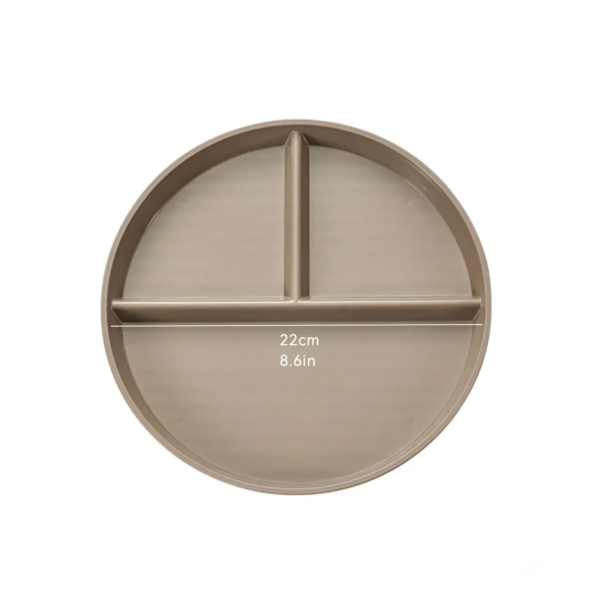 Reusable Round Plastic Divided Food Plate for Kids & Students