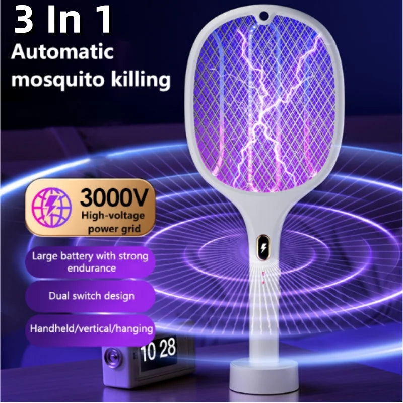 Multi-Functional Electric Bug Zapper Racket | USB Rechargeable Mosquito Killer