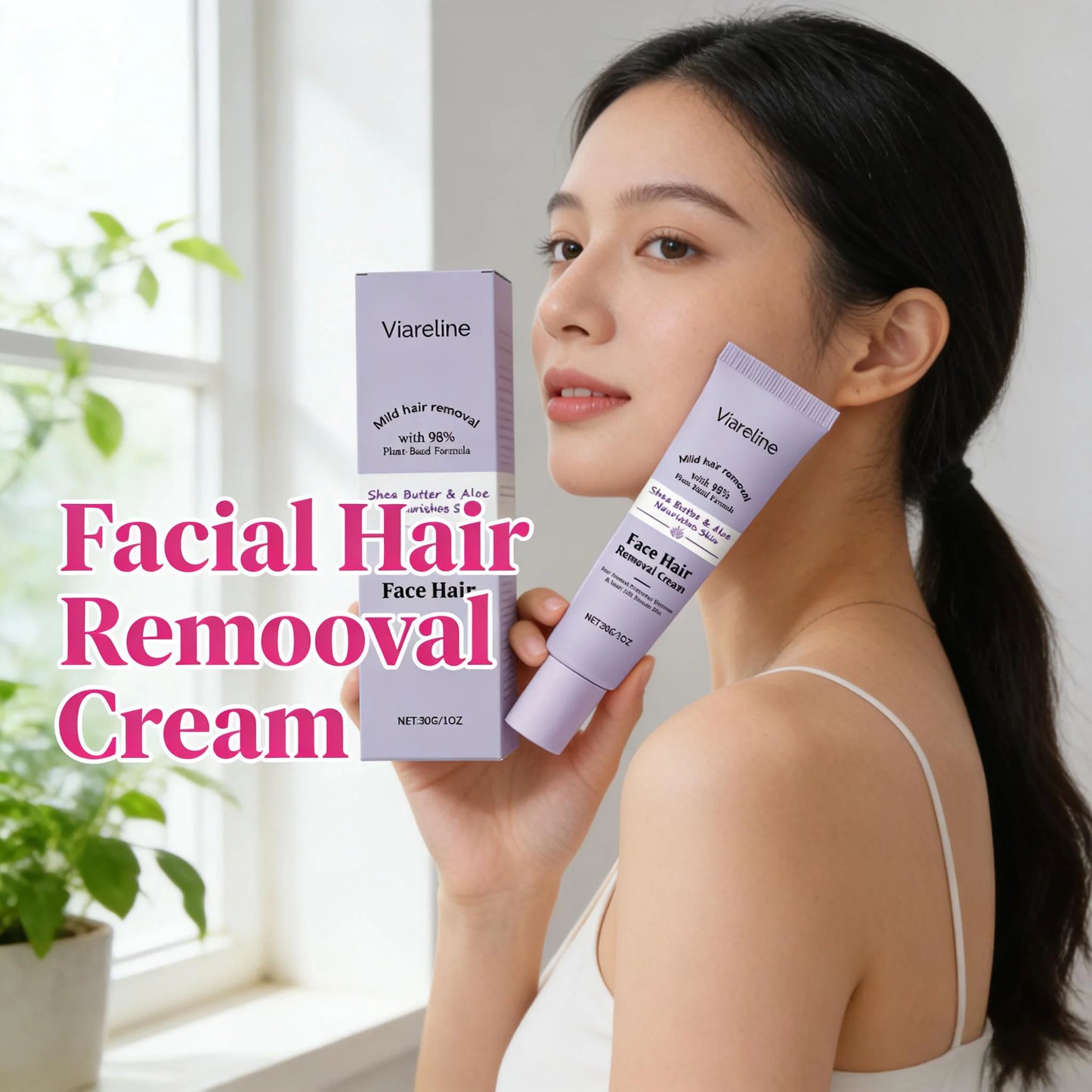 Gentle Facial Hair Removal Cream | Painless Skin Care Solution