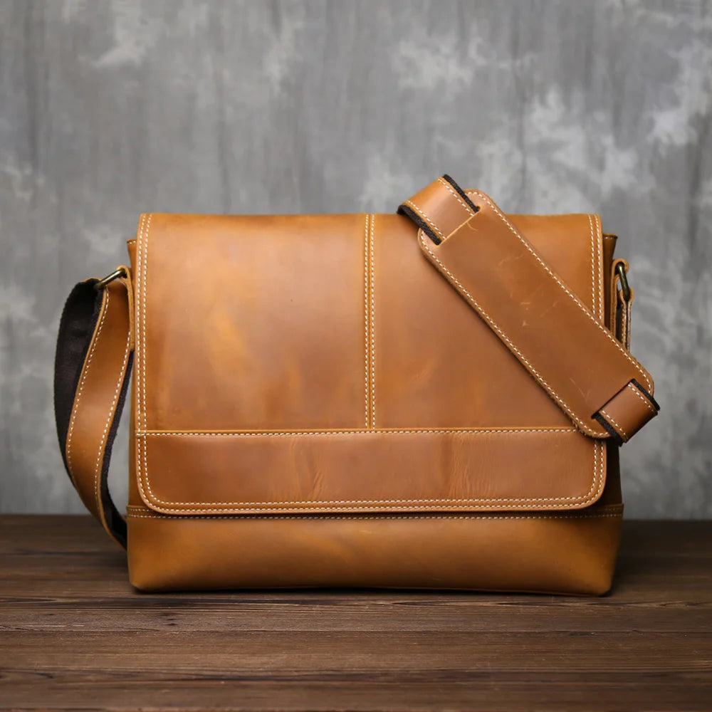 Retro One-Shoulder Genuine Leather Backpack | Large Capacity