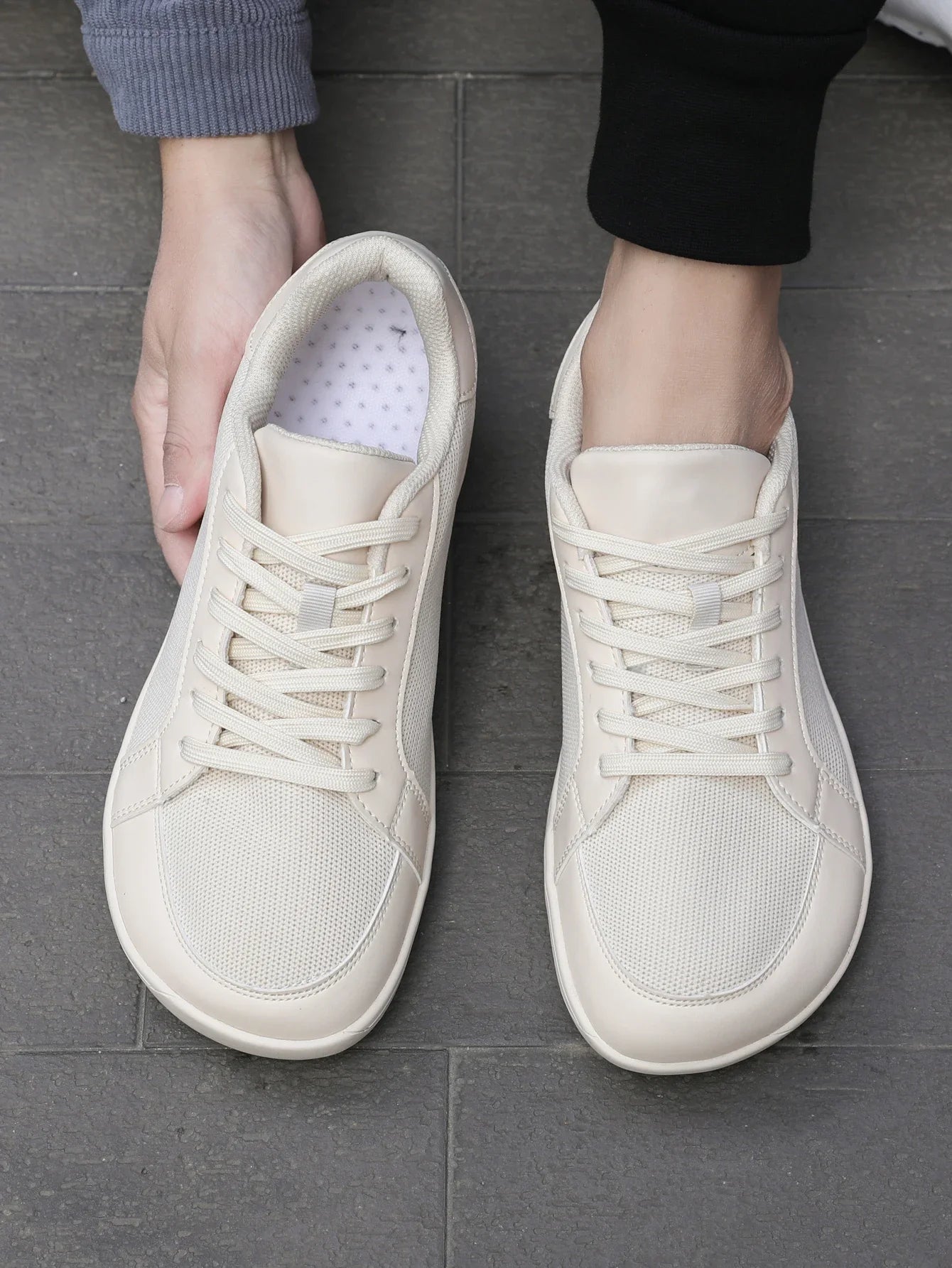 Men's Barefoot Wide Toe Box Walking Shoes Extra Width Minimalist Shoes Breathable Zero Drop Comfortable Shoes Fashion Sneakers