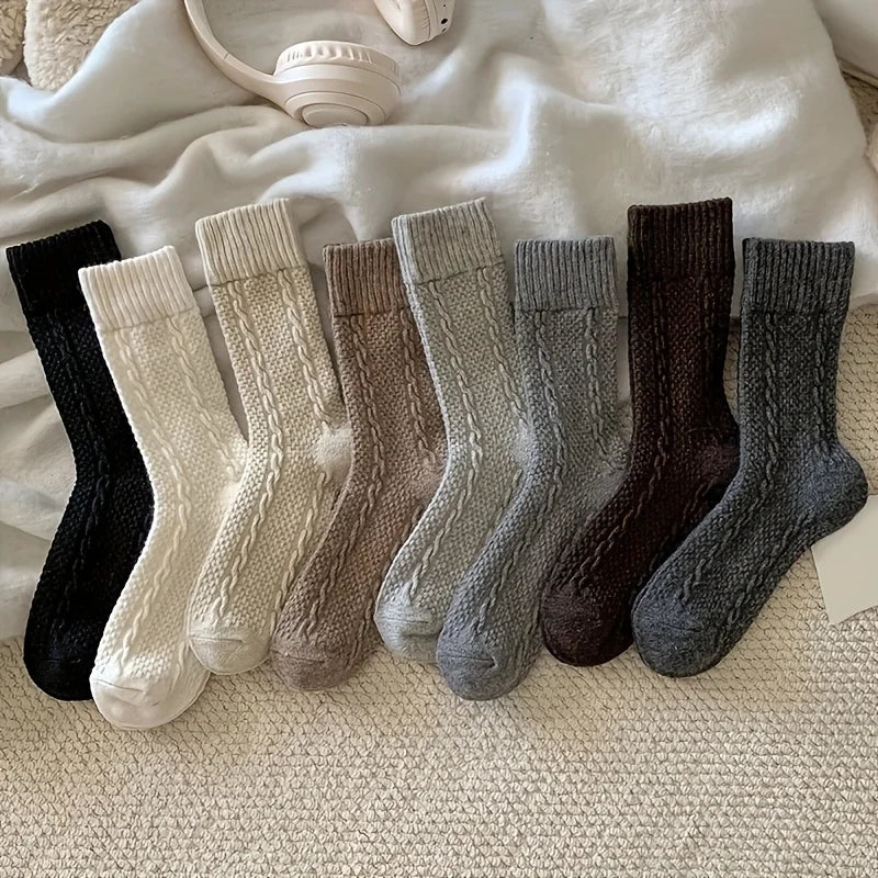 Cozy Thick Over-the-Knee Socks | 5-Pair Set for Autumn Warmth
