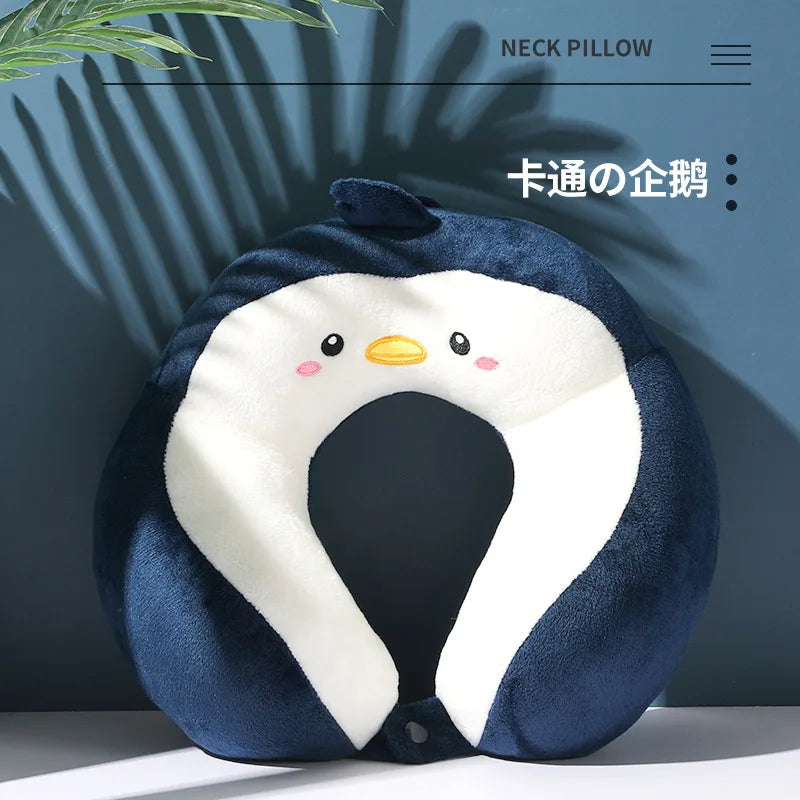 U-Shaped Cartoon Neck Pillow | Perfect for Car & Office Naps