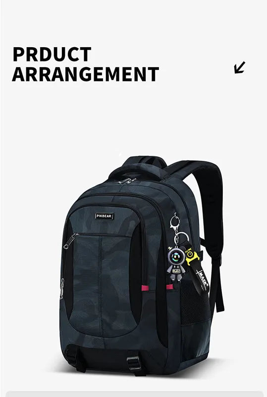 Camouflage School Backpack for Teens | Waterproof Student Bag