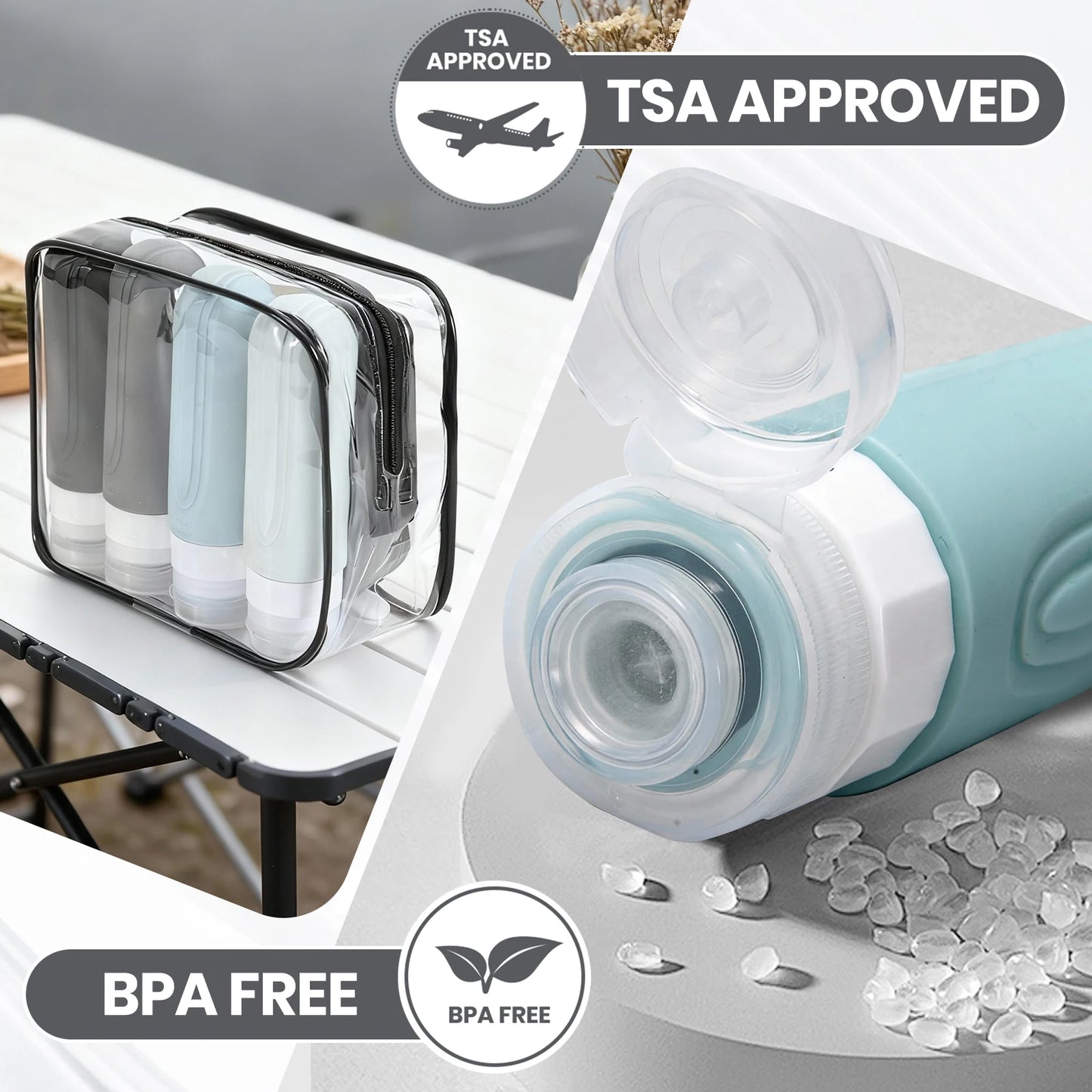 15-Piece Travel Essentials Set | TSA-Approved Toiletry Kit