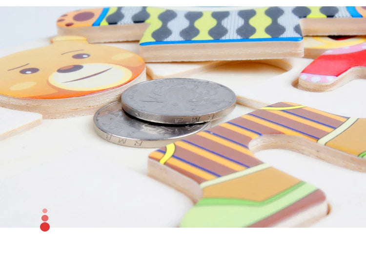 Educational Wooden Jigsaw Puzzle for Kids | Montessori Style Fun