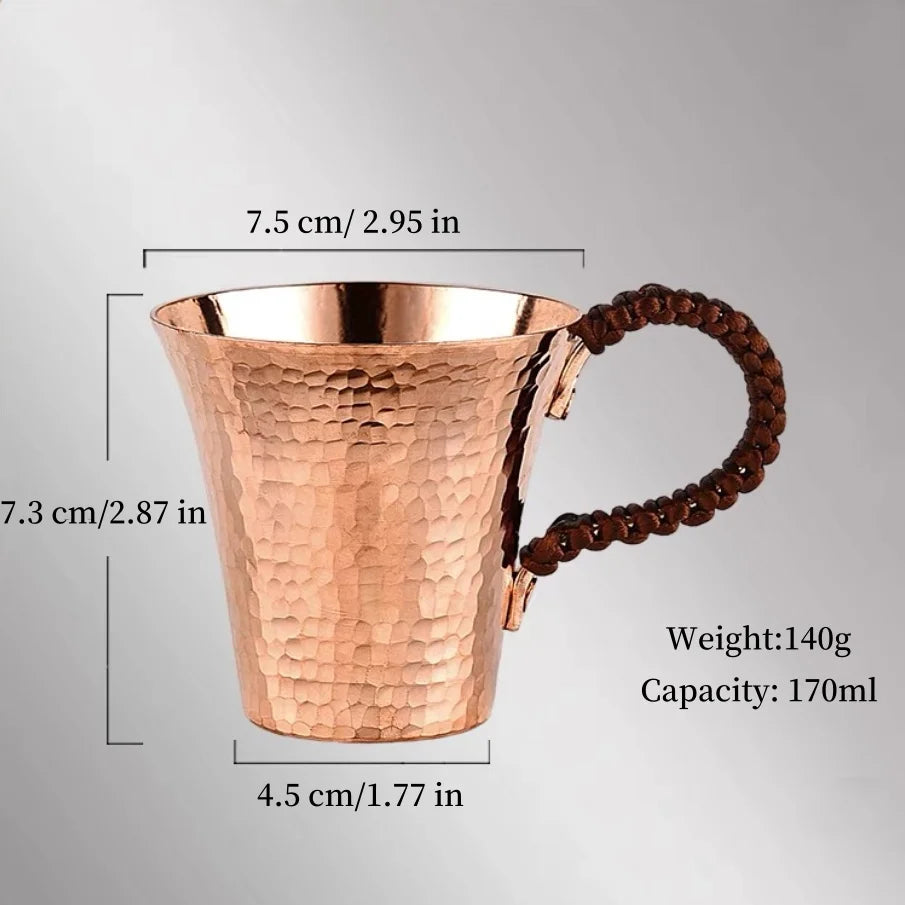 Handcrafted Vintage Copper Mug | Perfect for Coffee, Tea & Beer