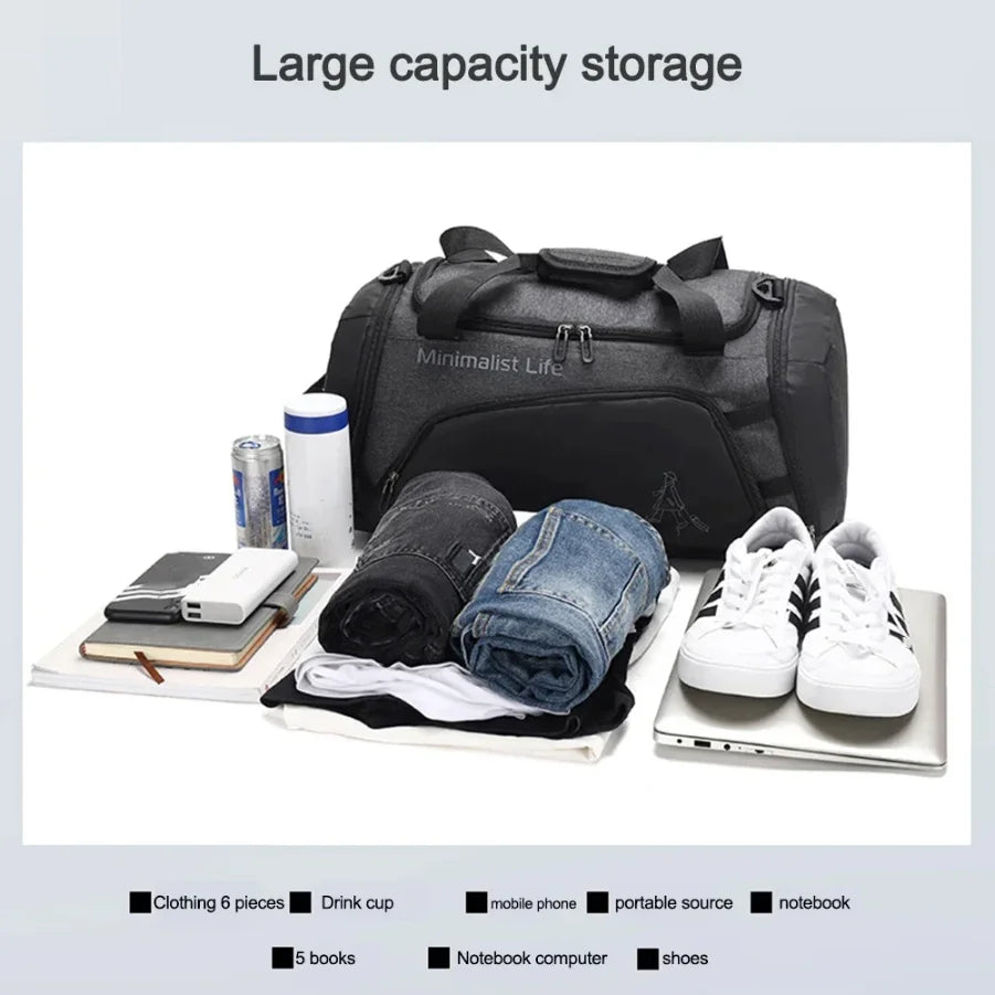 Waterproof Nylon Gym Bag | Perfect for Fitness & Travel
