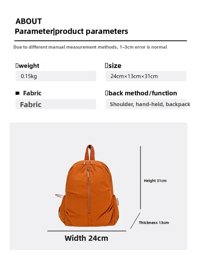 Lightweight Macaron Color Oxford Backpack for Women | Casual Chic bag