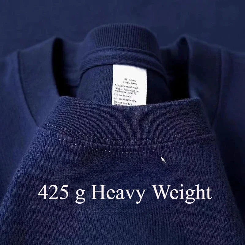 Men's Heavyweight Cotton Half Sleeve T-Shirt | Breathable Summer Style