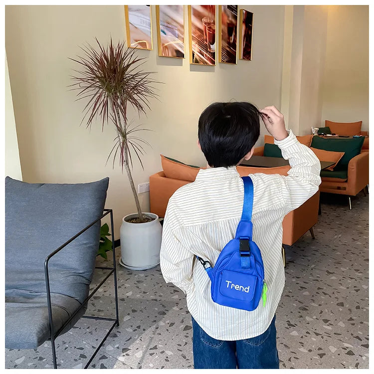 Cute Solid Color Children's Shoulder Bag | Stylish Kids Fanny Pack
