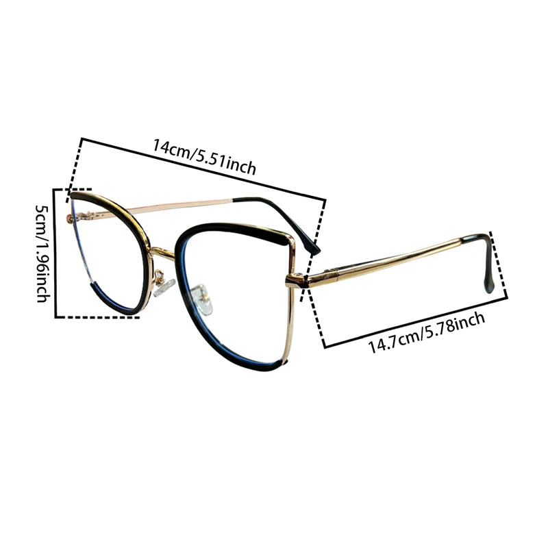Oversized Vintage Glasses for Women | Stylish Blue Light Eyewear