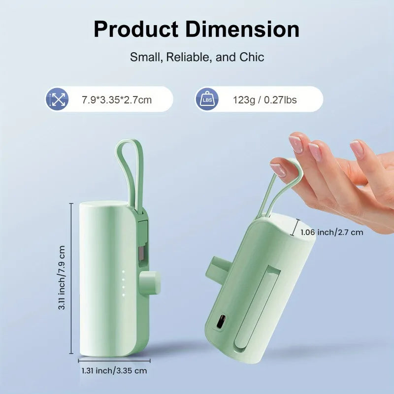Mini Portable Power Bank 20000mAh | Dual USB-C Charger