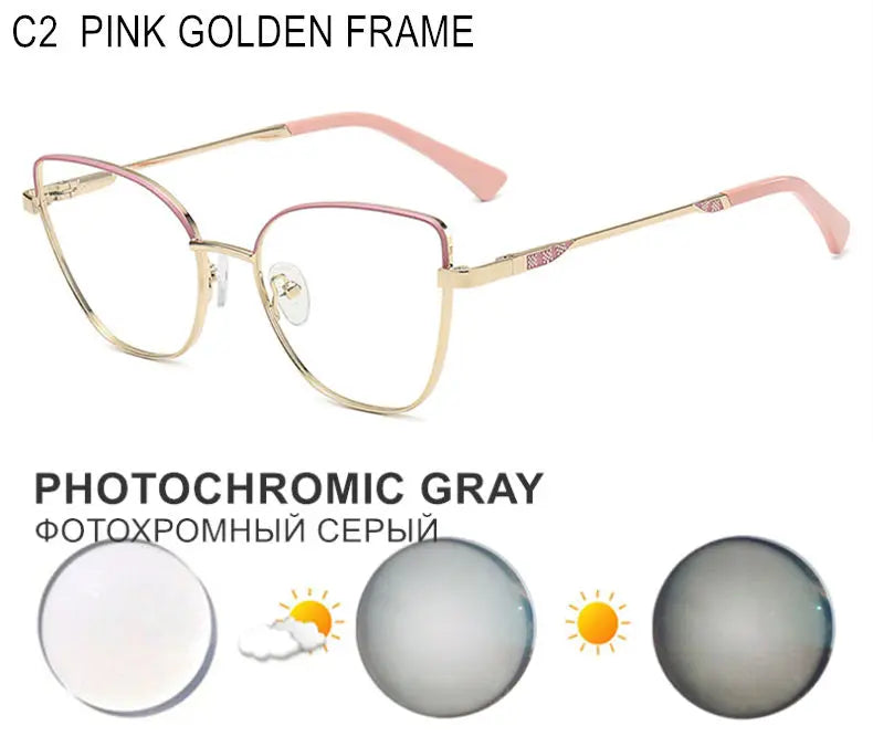 Custom Cat Eye Prescription Glasses for Myopia & Astigmatism