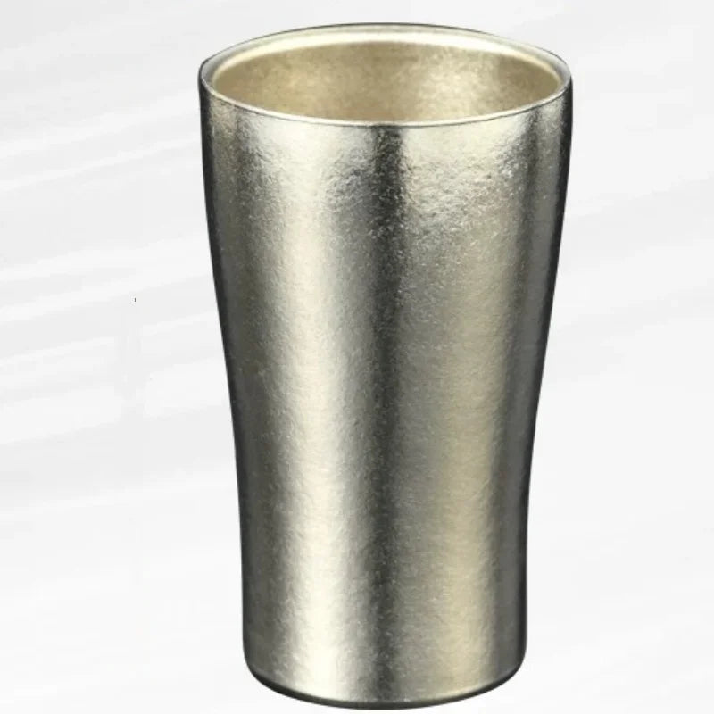 Vintage Pure Titanium Coffee Mug | Double-Layer Insulated Design