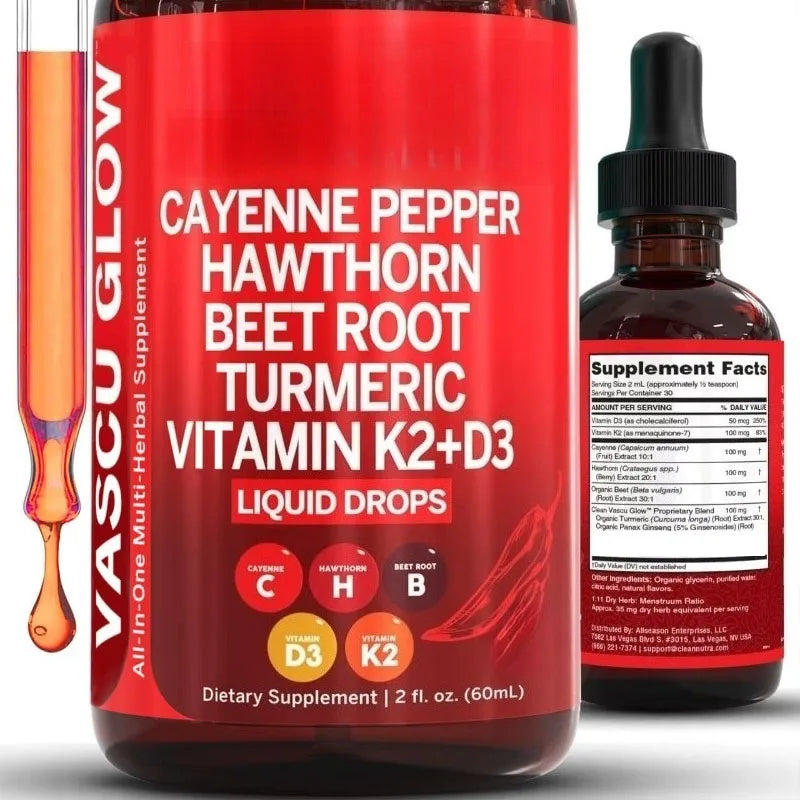 Cayenne Pepper Drops Supplement with Hawthorn Berry & Turmeric