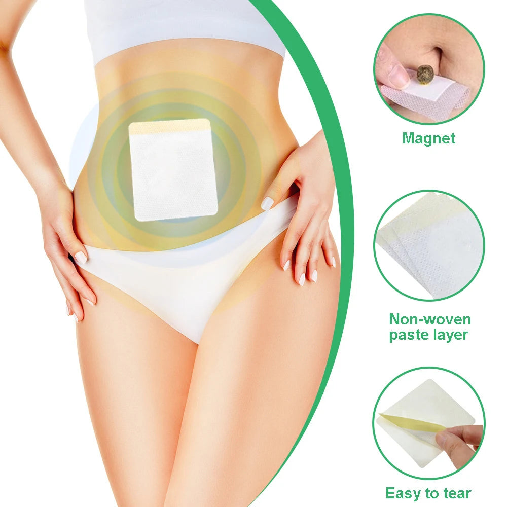 30PCS Belly Body Shaping Pills & Mugwort Navel Stickers | Reduce Swelling